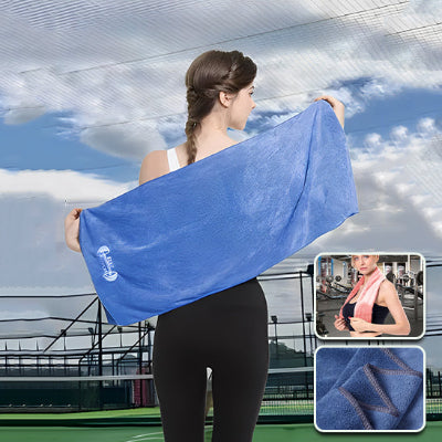 Serviette-microfibre-bleue